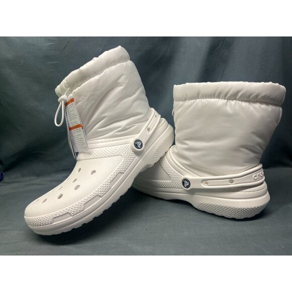Crocs Men's Classic Lined Neo Puff Insulated Boots White Size 10 NEW WITH TAGS! - Picture 4 of 4